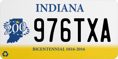 IN license plate 976TXA