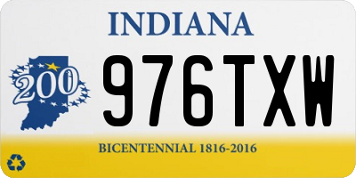 IN license plate 976TXW