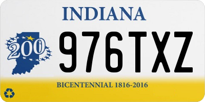 IN license plate 976TXZ