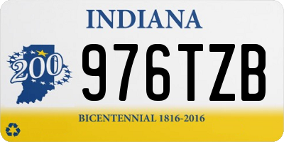 IN license plate 976TZB