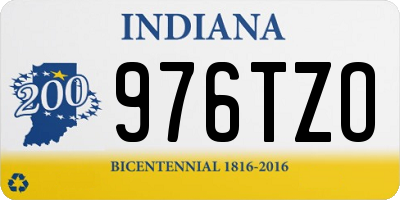 IN license plate 976TZO