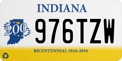 IN license plate 976TZW