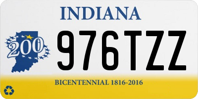 IN license plate 976TZZ