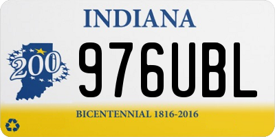IN license plate 976UBL