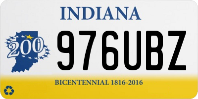 IN license plate 976UBZ