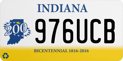 IN license plate 976UCB