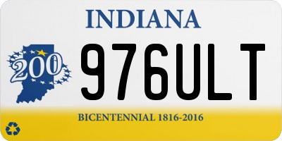 IN license plate 976ULT