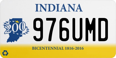 IN license plate 976UMD