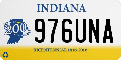 IN license plate 976UNA