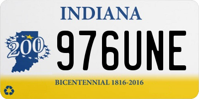 IN license plate 976UNE