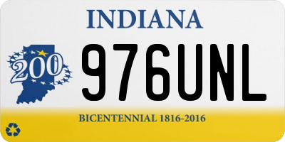 IN license plate 976UNL