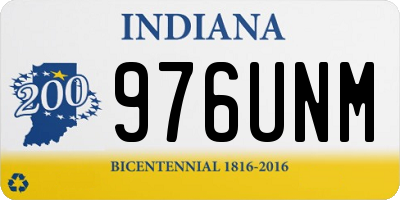 IN license plate 976UNM