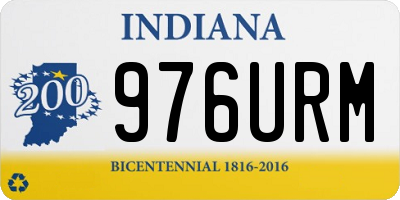 IN license plate 976URM