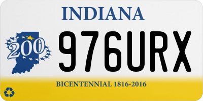 IN license plate 976URX