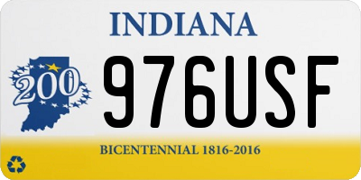 IN license plate 976USF