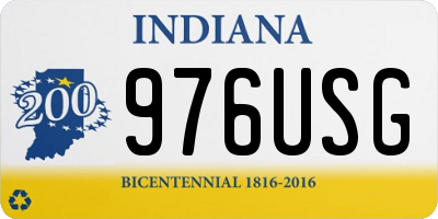 IN license plate 976USG
