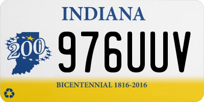 IN license plate 976UUV