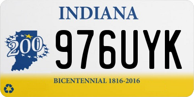 IN license plate 976UYK