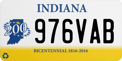 IN license plate 976VAB