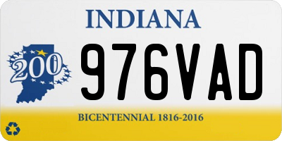 IN license plate 976VAD