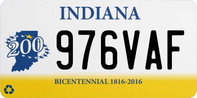 IN license plate 976VAF