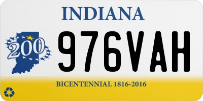IN license plate 976VAH