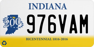 IN license plate 976VAM