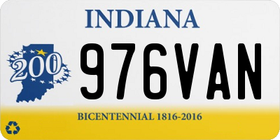 IN license plate 976VAN