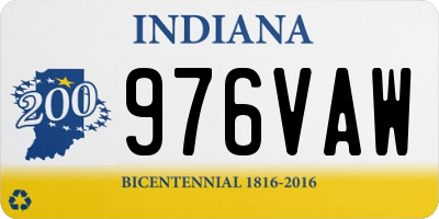 IN license plate 976VAW
