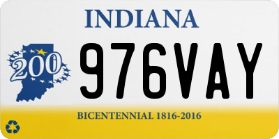 IN license plate 976VAY