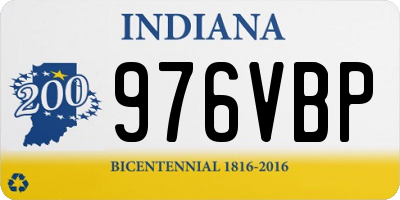 IN license plate 976VBP