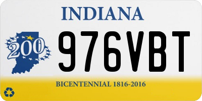 IN license plate 976VBT