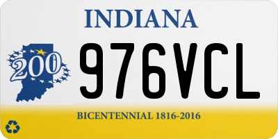 IN license plate 976VCL
