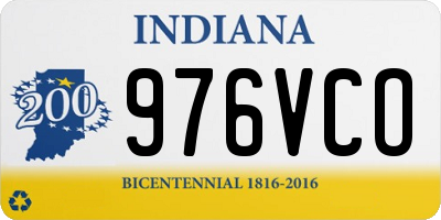 IN license plate 976VCO