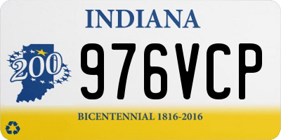 IN license plate 976VCP