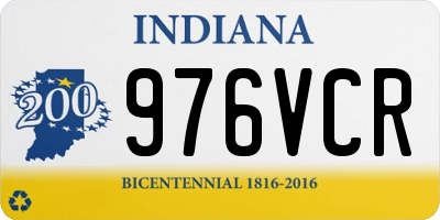 IN license plate 976VCR