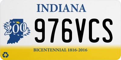 IN license plate 976VCS