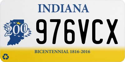 IN license plate 976VCX