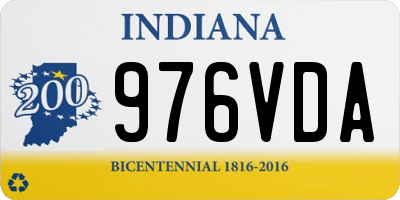 IN license plate 976VDA