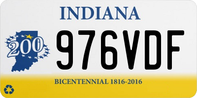 IN license plate 976VDF