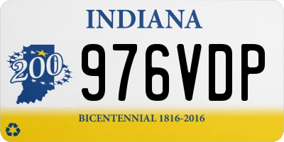IN license plate 976VDP