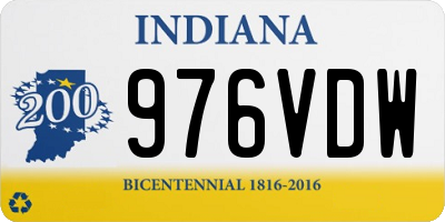 IN license plate 976VDW