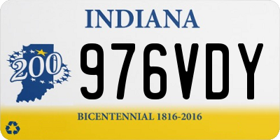 IN license plate 976VDY