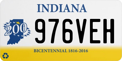 IN license plate 976VEH