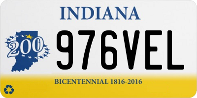 IN license plate 976VEL