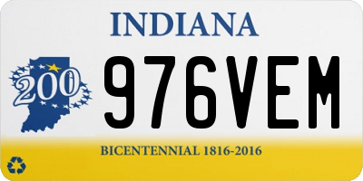 IN license plate 976VEM