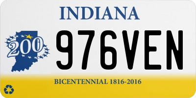 IN license plate 976VEN