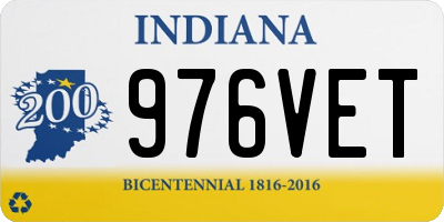 IN license plate 976VET
