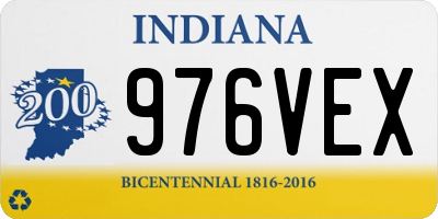 IN license plate 976VEX
