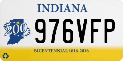 IN license plate 976VFP